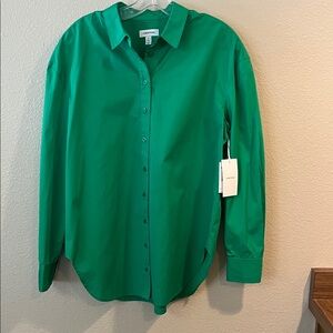 Nordstrom Emerald Green Casual Button-Down Shirt